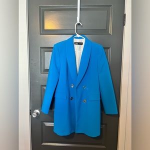 Zara gold button long blazer size XL